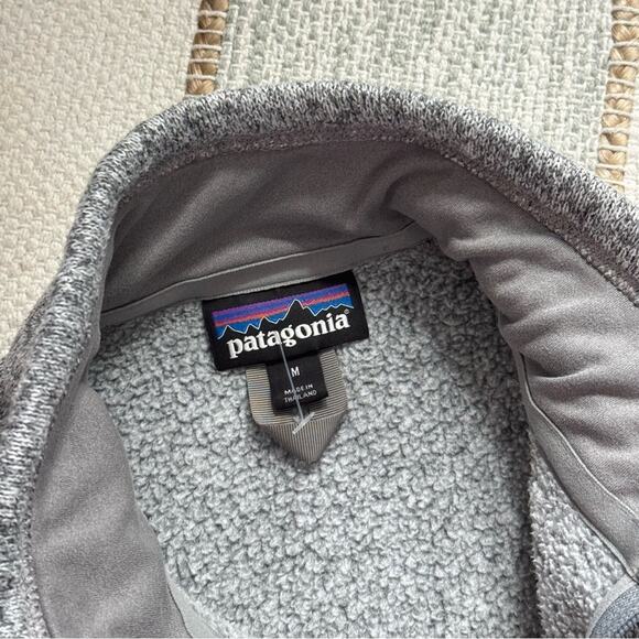 Patagonia Better Sweater 1/4 Zip Grey Fleece Lined Pullover Women’s Size Medium - Picture 7 of 9